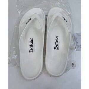 BETULA by BIRKENSTOCK "Energy" Flip-Flops, White Thong Sandals US 13 EUR 48